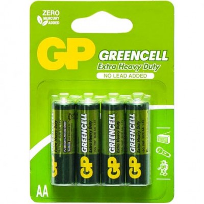 Батарейка GP Greencell 15G-UE4 солевая бл/4 R6P, AA GP-000133
