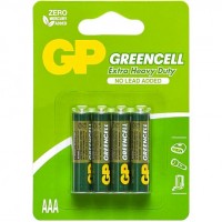 Батарейка GP Greencell 24G-UE4 солевая бл/4 R3P, AAA GP-000478