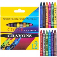 Воскові олівці 12 кольорів CRAYONS S-2688A