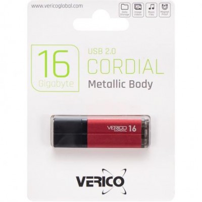 Флешка Verico USB 16Gb Cordial Red 601309 Флешка Verico USB 16Gb Cordial Red 601309