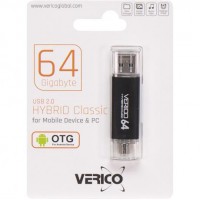 Флешка Verico USB 64Gb Hybrid CLASSIC 601934