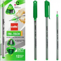 Ручка масляна TRI-TECH Cello CL1003-12 зелена