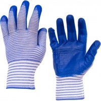 Перчатки рабочие 600-8 синие прорезиненные