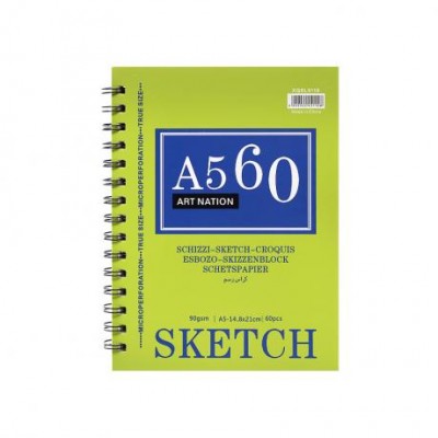 Альбом для ескізів А5 60аркушів SKETCH бокова спіраль XQSL4110