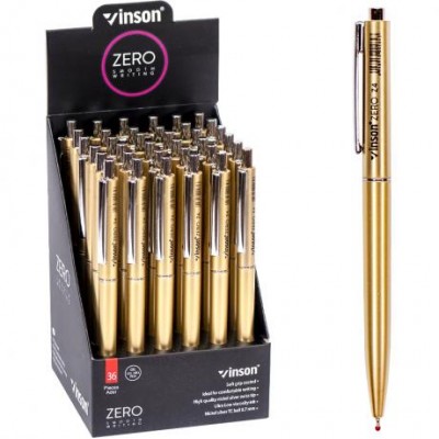 Ручка масляна VINSON Zero Золото синя Z4-1 автоматична