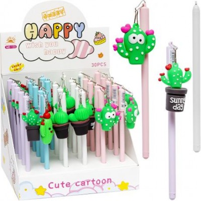 Ручка гелевая MD-138-1 "Кактус" синяя Ручка гелевая MD-138-1 "Кактус" синяя