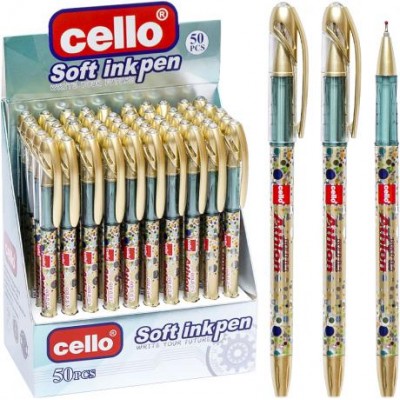 Ручка масляная "Athlon" Cello CL1177-50 синяя