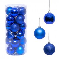 Набір кульок 24 штуки D4см Синій  ZWH4CM ROYAL BLUE