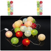 АКЦІЯ! Гірлянда електрична Кулі нитка D6см 20шт 4м 6261-1