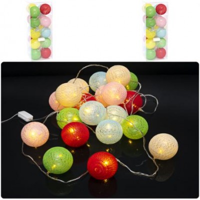 АКЦІЯ! Гірлянда електрична Кулі нитка D6см 20шт 4м 6261-1 АКЦІЯ! Гірлянда електрична Кулі нитка D6см 20шт 4м 6261-1