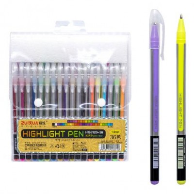 Набор гелевых ручек 36 цветов "Highlight Pen" HG6120-36
