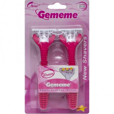 Набор женских бритв "Gememe" 4 шт., 3 лезвия, блистер G-12L 19,5*11*3,5см