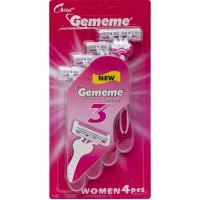 Набор женских бритв "Gememe" 4 шт., 3 лезвия, блистер G-13L 21*10*2,5см