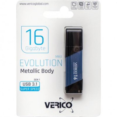 Флешка Verico USB 16Gb MKII Navy Blue USB 3.1 603730