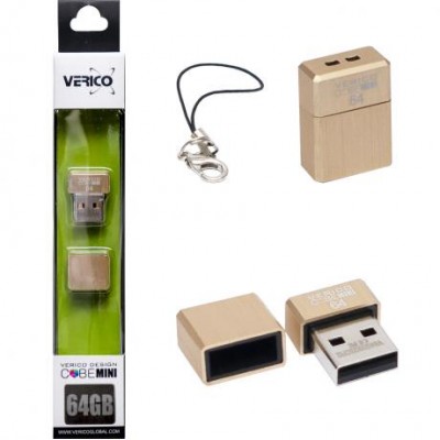 Флешка Verico USB 64Gb MiniCube Gold 608803
