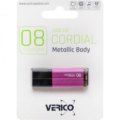 Флешка Verico USB 8Gb Cordial Black 1UDOV-MFBK83-NN