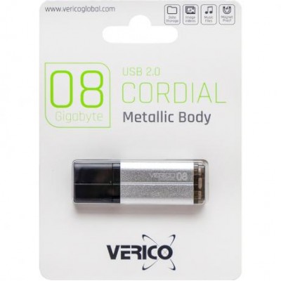 Флешка Verico USB 8Gb Cordial Silver 601231