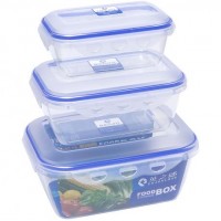 Набір герметичних Food Box-контейнерів 3шт (3.1л,1.6л,0.8л) пластик 702-3034B