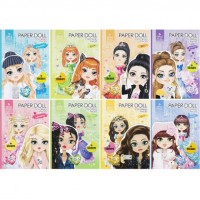 Раскраска А4 "Paper Doll" с наклейками, 8 листов 228372/Р094/1-8