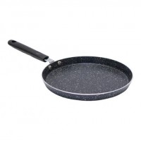 Сковорідка млинна D22см L2см мармурова крихта індукція, чорна YF826-22 Сковорідка млинна D22см L2см мармурова крихта індукція, чорна YF826-22