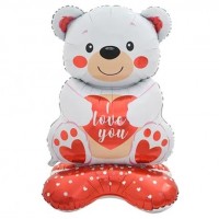 Кулька фольгована підлогова Ведмедик коричневий 135*80см FL-012