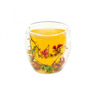 Склянка з подвійним дном 250мл з квітами 250ML-B Склянка з подвійним дном 250мл з квітами 250ML-B