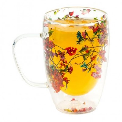 Чашка з подвійним дном 450мл з квітами 450ML-A Чашка з подвійним дном 450мл з квітами 450ML-A
