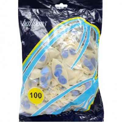 Кульки повітряні 10 з наповненням Блискіткі сині 100шт 8-22034