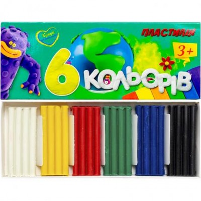 Пластилін м'який Jumbi 6 кольорів, 72г 4630019