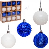 Набір куль 16шт D6см Синій/Білий  6279-7D