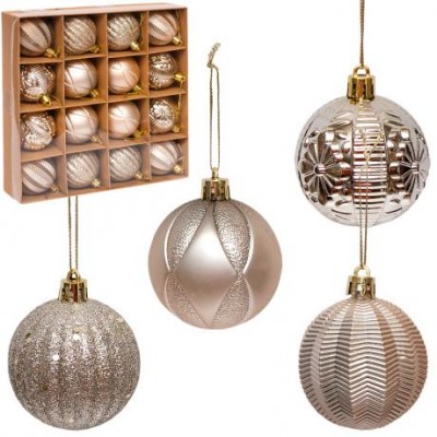 Набір куль 16шт D6см Шампань 6279-7C