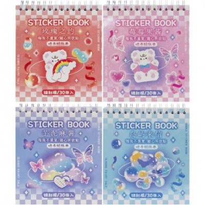 Набір наклейок у блокноті Sticker Book, 30 арк., XM-TZ8691