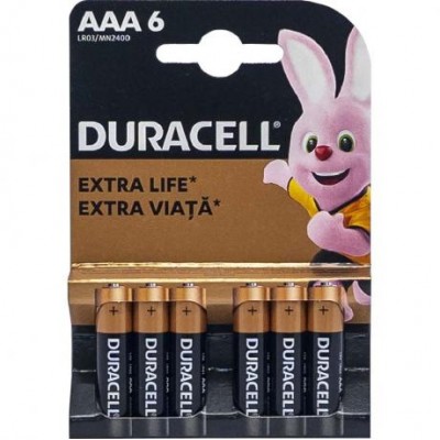 Батарейка Duracell LR03 АAА по 6 штуки