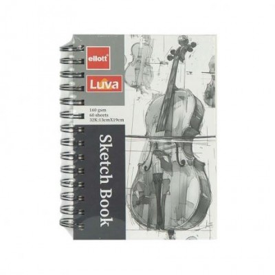 Альбом для ескізів А6 60аркушів, 160 г/м² Sketch Book CLBZ-001-32K на спіралі