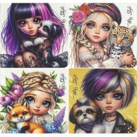 Блокнот 120*120мм Fresh 48ар. чистий лист  70г/м2, тверда обкл. 9810/-11/-12/-13
