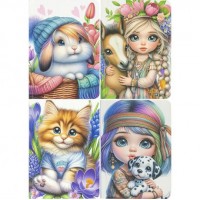 Блокнот А6 Fresh 64ар. чистий лист  70г/м2, тверда обкл.  9822/-23/-24/-25