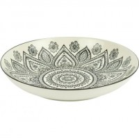 Тарілка керамічна 9-ка з візерунком D23*6,5см 700мл 6895-119