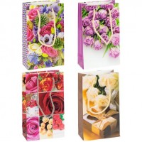 Пакет кольоровий малий Букет 11х18х5 см 1017