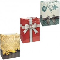 Пакет кольоровий великий МІКС вертикальний 25х39х8 см 5060