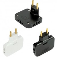 Перехідник у розетку з двома гніздами та заземленням 488 Перехідник у розетку з двома гніздами та заземленням 488