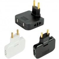 Мережевий USB адаптер для розетки з функцією повороту 506