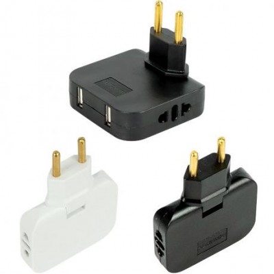 Мережевий USB адаптер для розетки з функцією повороту 506