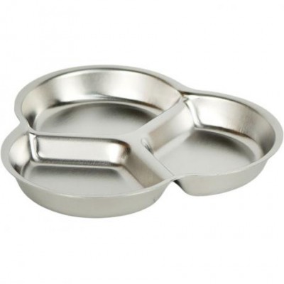 Тарілка для приправ металева на 4 відділення  13*13см 632-4