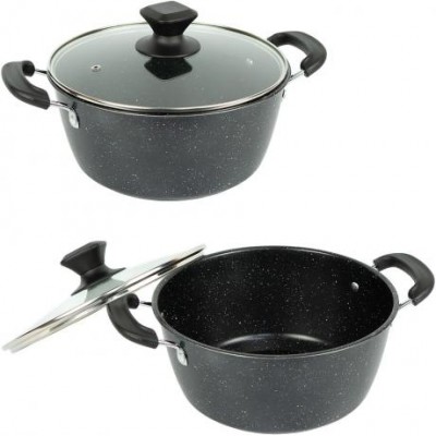 Каструля D28см HotChef з мармуровим антипригарним покриттям 16749-9