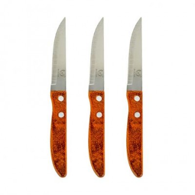 Ніж кухонний металевий з дерев’яною ручкою (уп 12шт) SM4047 Ніж кухонний металевий з дерев’яною ручкою (уп 12шт) SM4047