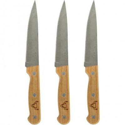 Ніж кухонний металевий з дерев’яною ручкою (уп 12шт) WB0856 Ніж кухонний металевий з дерев’яною ручкою (уп 12шт) WB0856