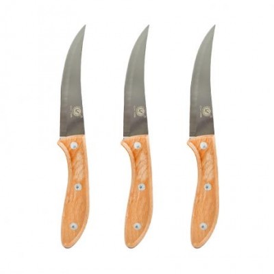 Ніж металевий здерев'яною ручкою 12 штуки SM5004 Ніж металевий здерев'яною ручкою 12 штуки SM5004