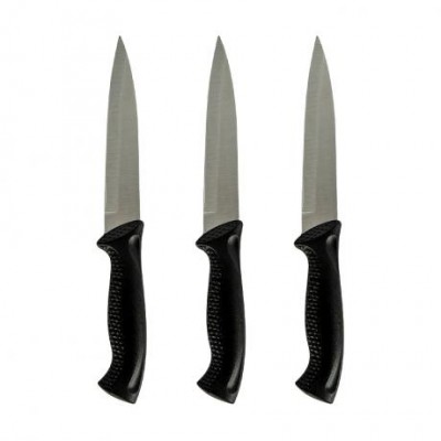 Ніж металевий з пластиковою ручкою 12 штуки S02 Ніж металевий з пластиковою ручкою 12 штуки S02