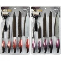 Набір кухонних ножів, 6 предметів з овочечисткою DR-5000 Набір кухонних ножів, 6 предметів з овочечисткою DR-5000