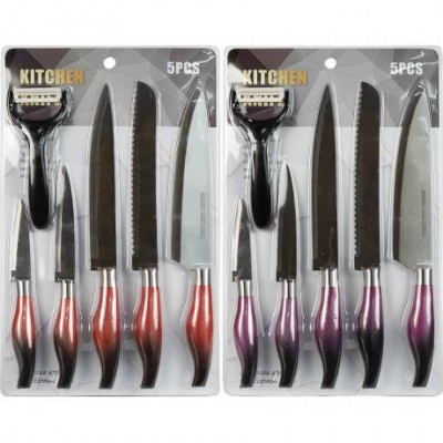 Набір кухонних ножів, 6 предметів з овочечисткою DR-5000 Набір кухонних ножів, 6 предметів з овочечисткою DR-5000